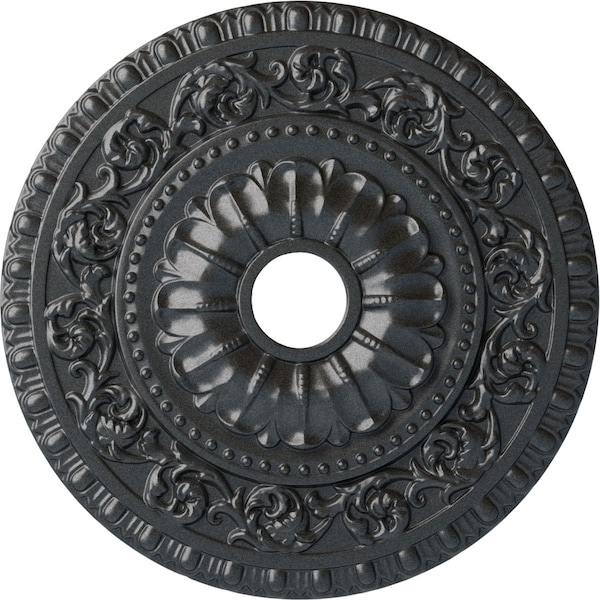 Ekena Millwork Vaduz Ceiling Medallion (Fits Canopies up to 3 1/2"), 23 1/2"OD x 3 1/2"ID x 2 1/8"P, Pewter CM23VAPES - main
